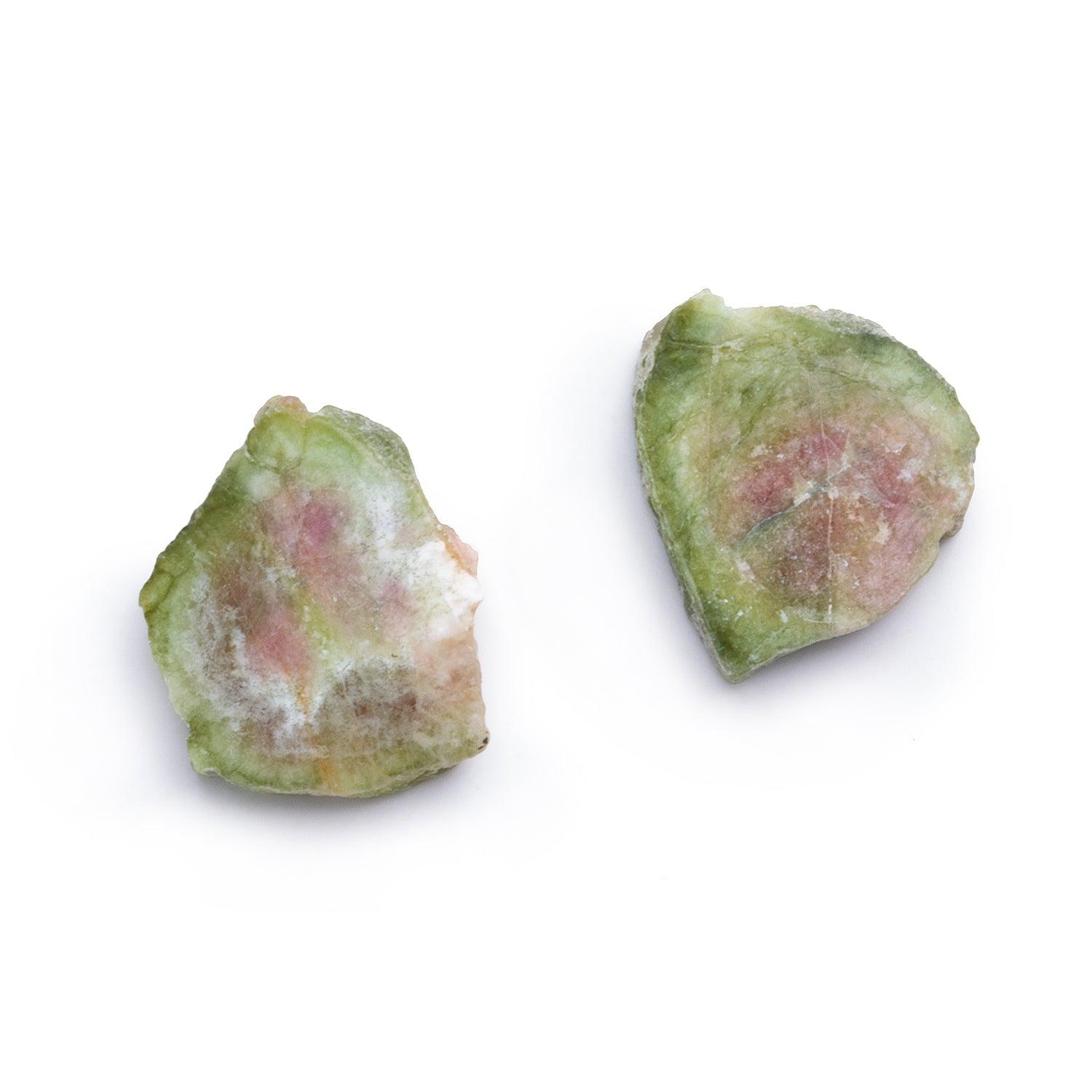 20mm Watermelon Tourmaline Slice Beads - Set of 2 - The Bead Traders