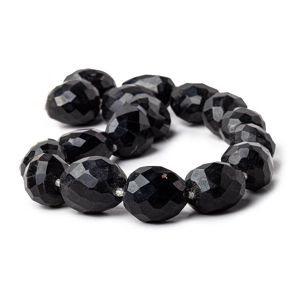 20x18mm Black Agate Plain Nugget Beads 15 inch 18 pieces - The Bead Traders