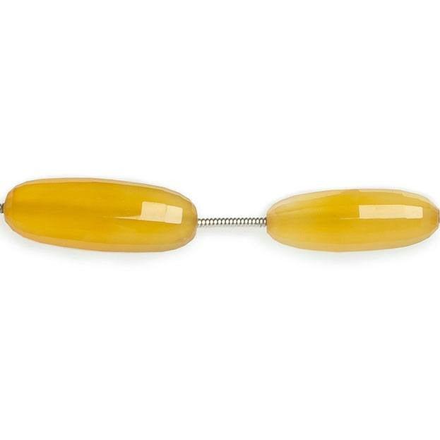 20x8mm Golden Chalcedony fully body faceted oval Beads 9 inch 8 pieces - The Bead Traders