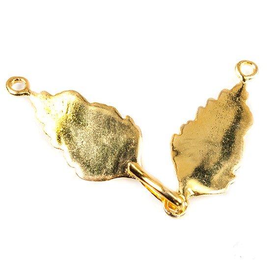 22kt Gold plated Double Leaf Clasp 1 piece - The Bead Traders