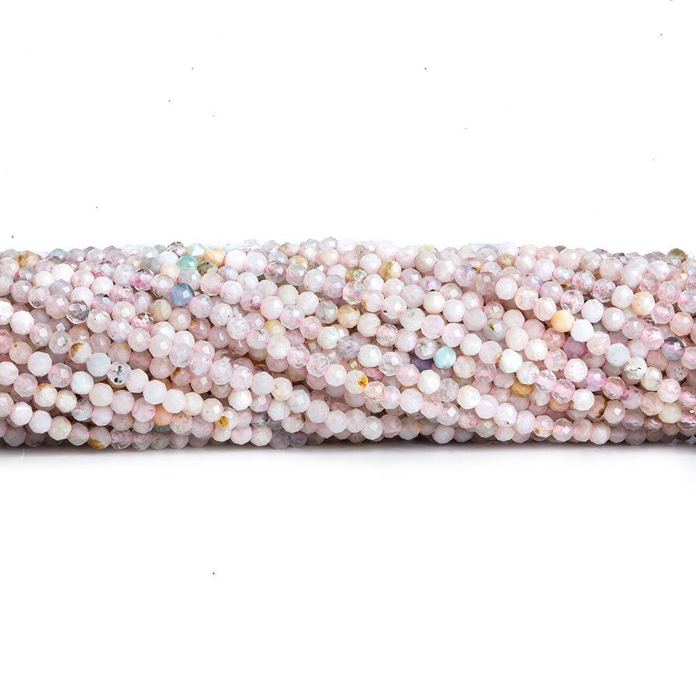 2.2mm Pink Peruvian Opal Micro Faceted Round Beads 13 inch 155 pieces - The Bead Traders