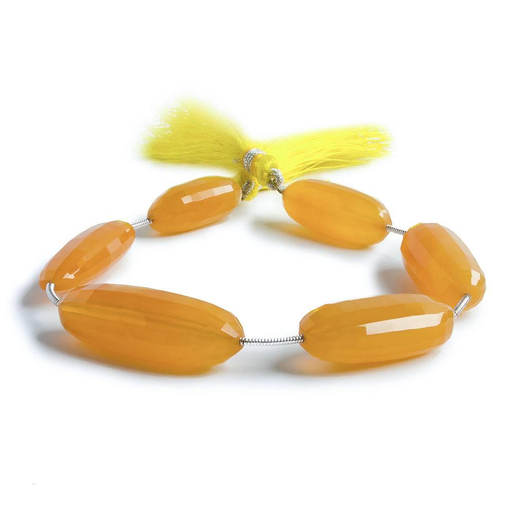22x10-30x12mm Golden Chalcedony fully body faceted oval Beads 8 inch 6 pieces - The Bead Traders