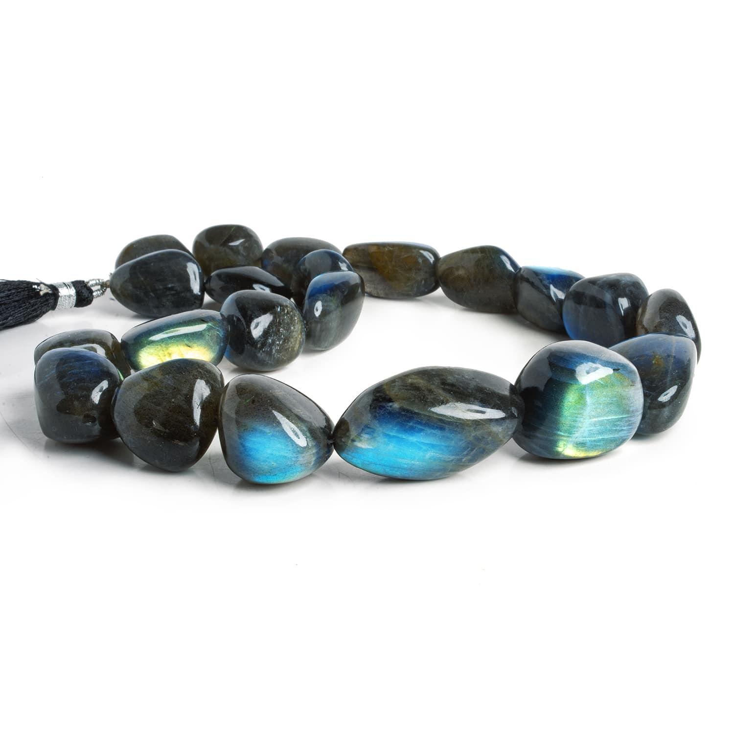 24x17mm Labradorite Plain Nuggets 16 inch 21 beads - The Bead Traders