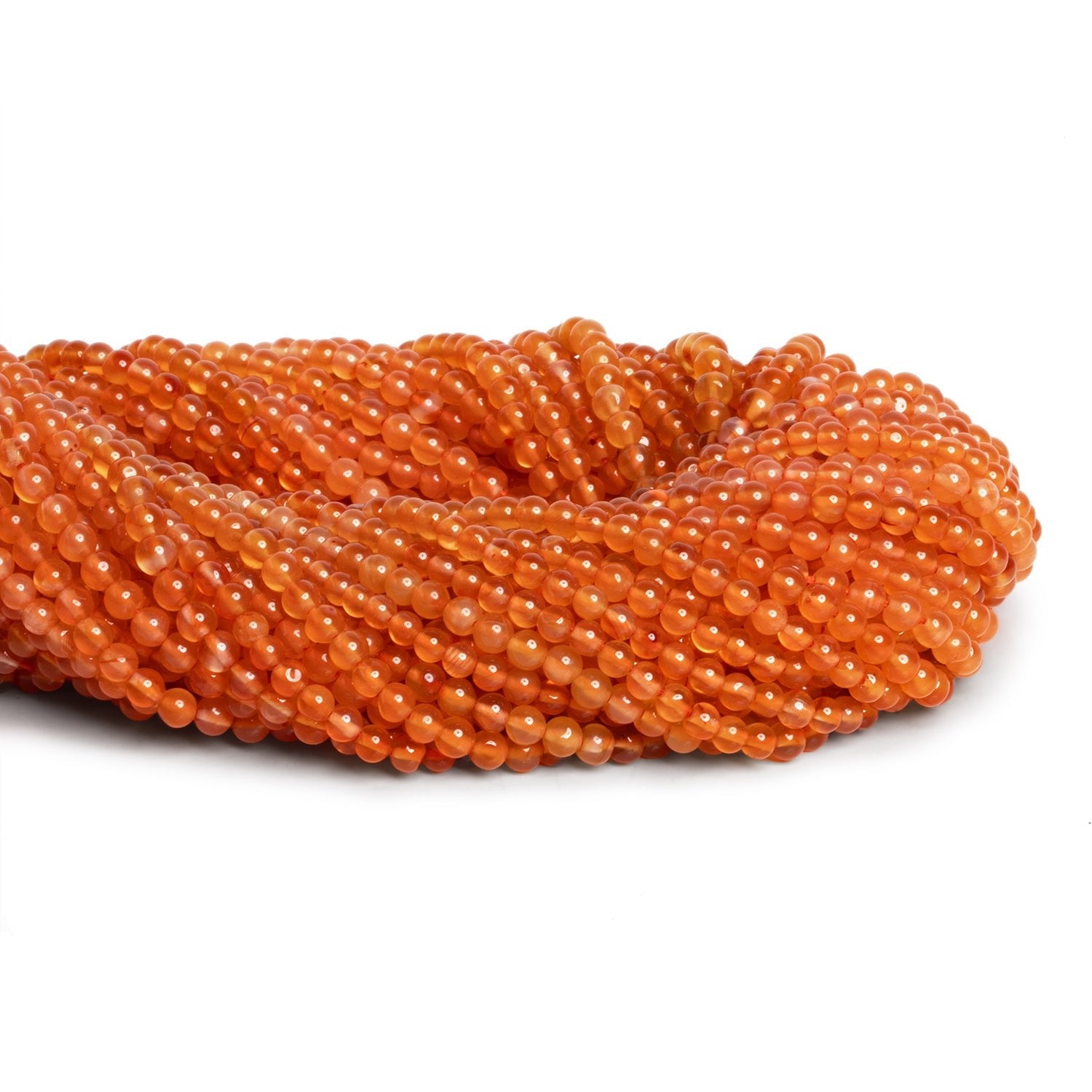 2.5-3mm Carnelian Handcut Rounds 15 inch 115 beads - The Bead Traders