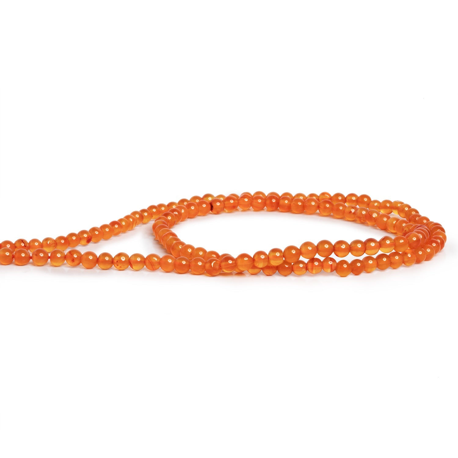 2.5-3mm Carnelian Handcut Rounds 15 inch 115 beads - The Bead Traders