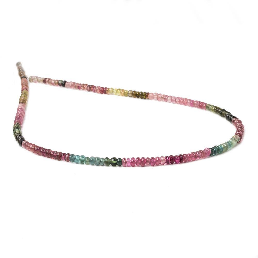 2.5-3mm Multi Color & Indicolite Tourmaline plain rondelle beads 13.5 inch 210 beads AA - The Bead Traders