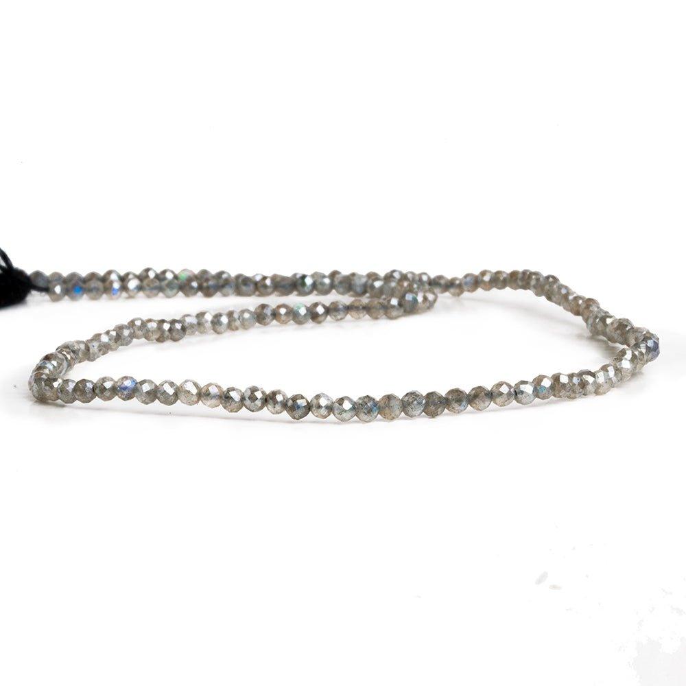 2.5mm Mystic Labradorite Microfaceted Round Beads 12 inch 135 pieces - The Bead Traders