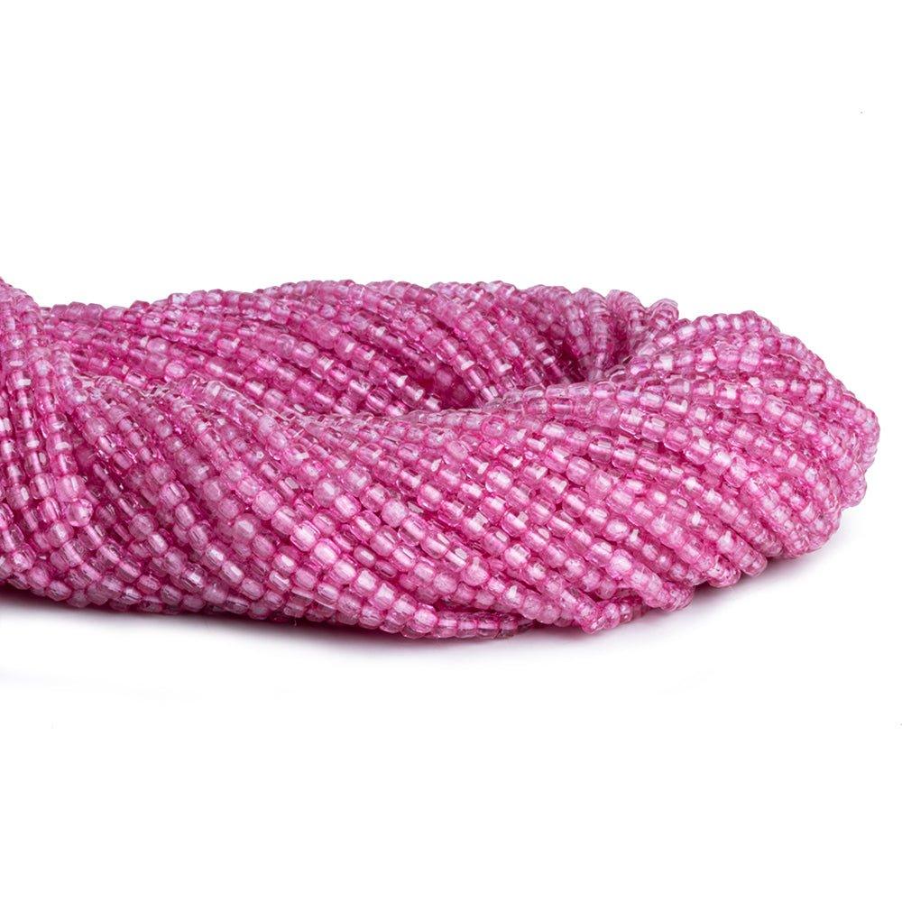 2.5mm Mystic Pink Quartz Cubes 12 inch 120 pieces - The Bead Traders