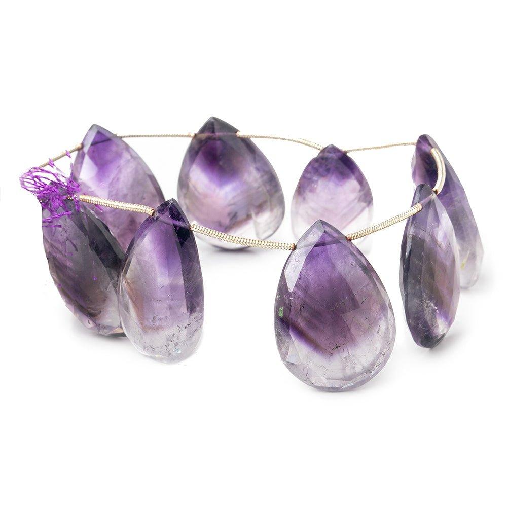 27x15-32x18mm Cape Amethyst faceted pear beads 8 inch 10 pieces - The Bead Traders