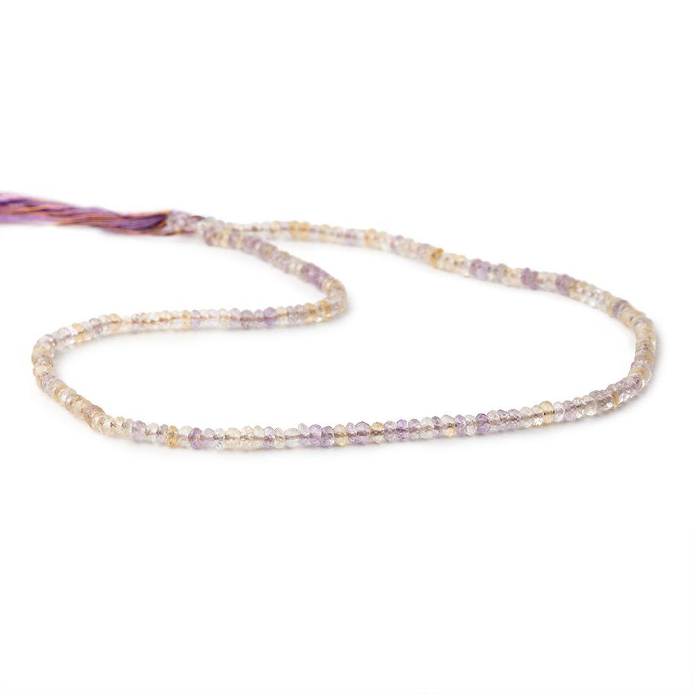 2.8mm Ametrine faceted rondelle beads 13.5 inch 250 pieces - The Bead Traders