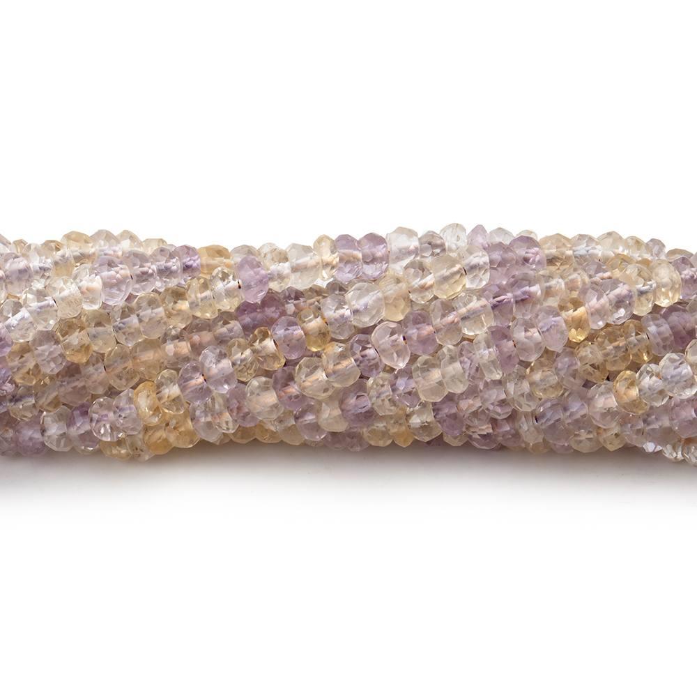 2.8mm Ametrine faceted rondelle beads 13.5 inch 250 pieces - The Bead Traders