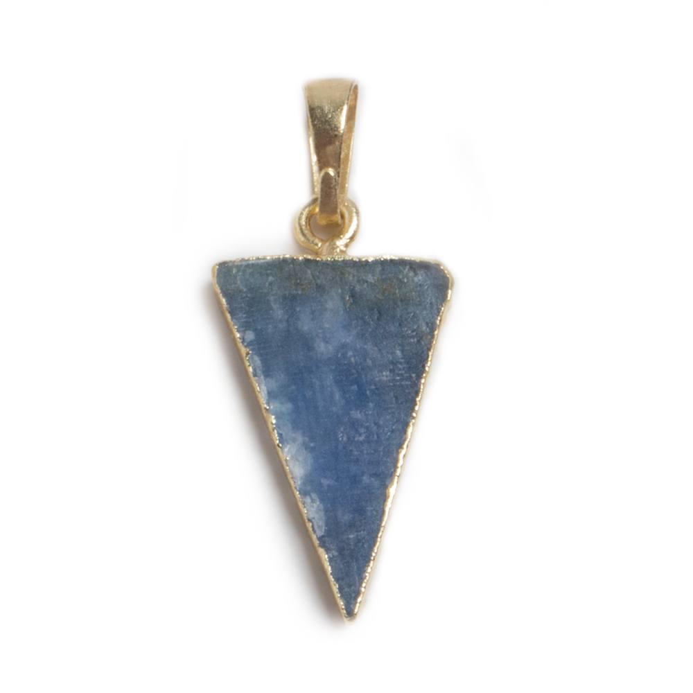 28x12mm Gold Leafed Kyanite Point Pendant focal bead & Bail 1 piece - The Bead Traders