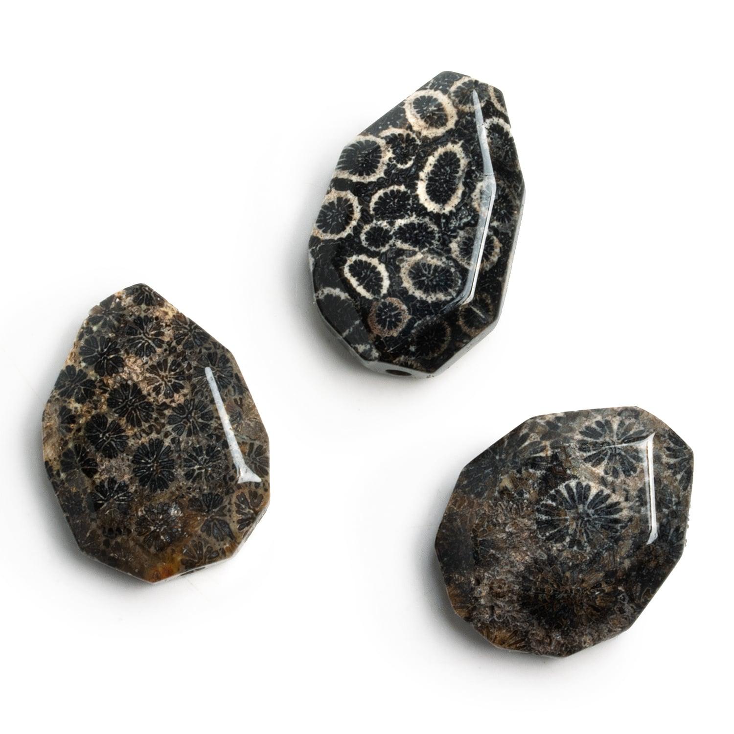 29x23mm Fossilized Coral Focal Pendant 1 Piece - The Bead Traders