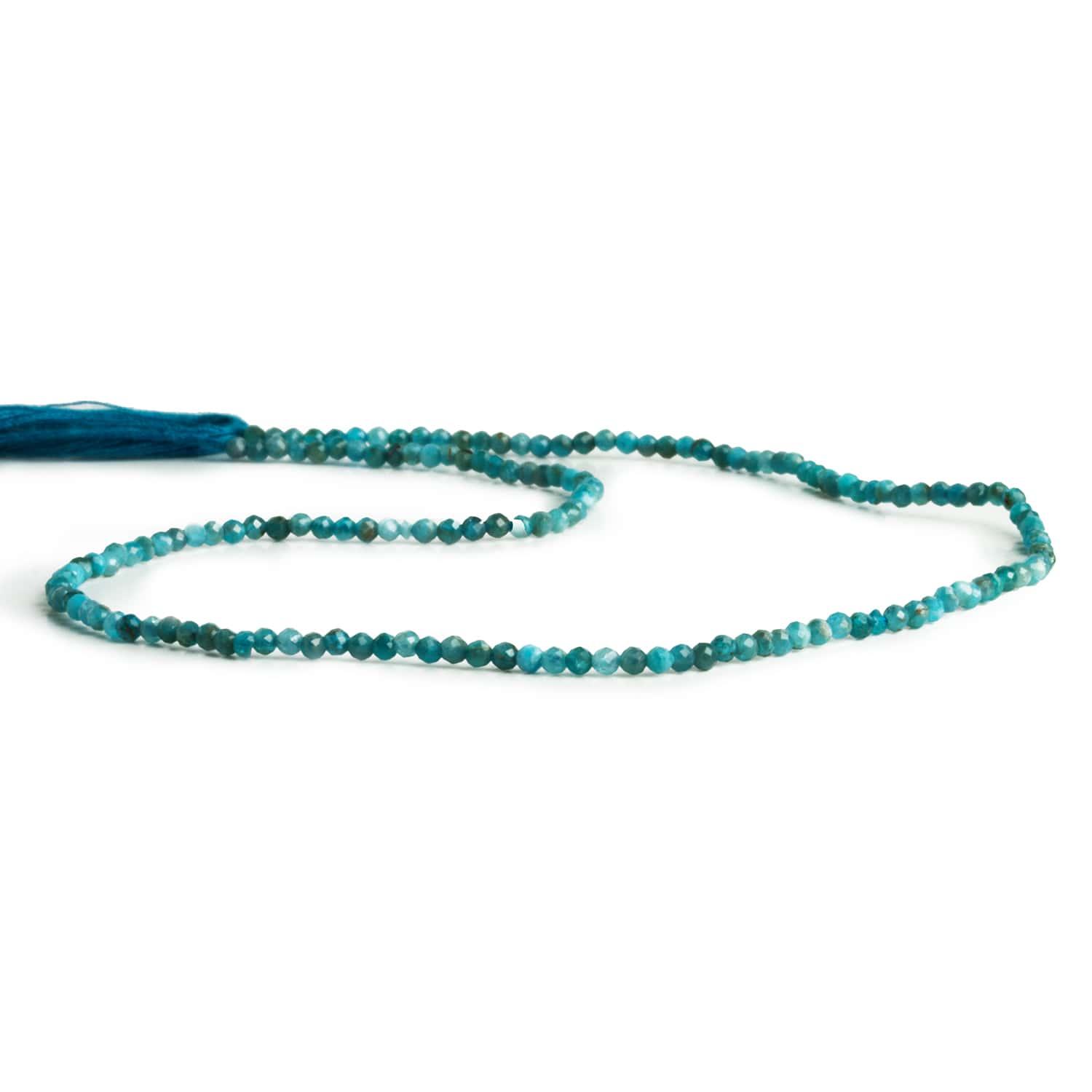 2mm Apatite Microfaceted Rounds 12 inch 160 beads - The Bead Traders