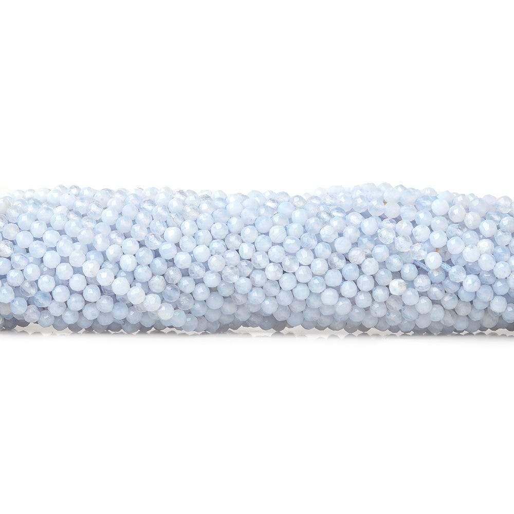 2mm Blue Lace Agate microfaceted round beads 13 inch 175 pieces AA - The Bead Traders