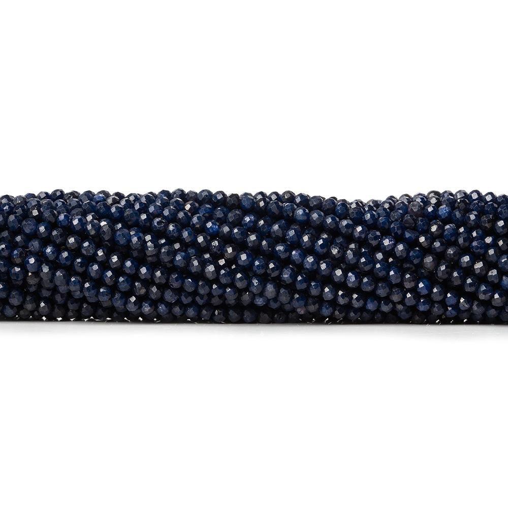 2mm Blue Sapphire Micro Faceted Rondelle beads 13 inch 140 pieces AA - The Bead Traders