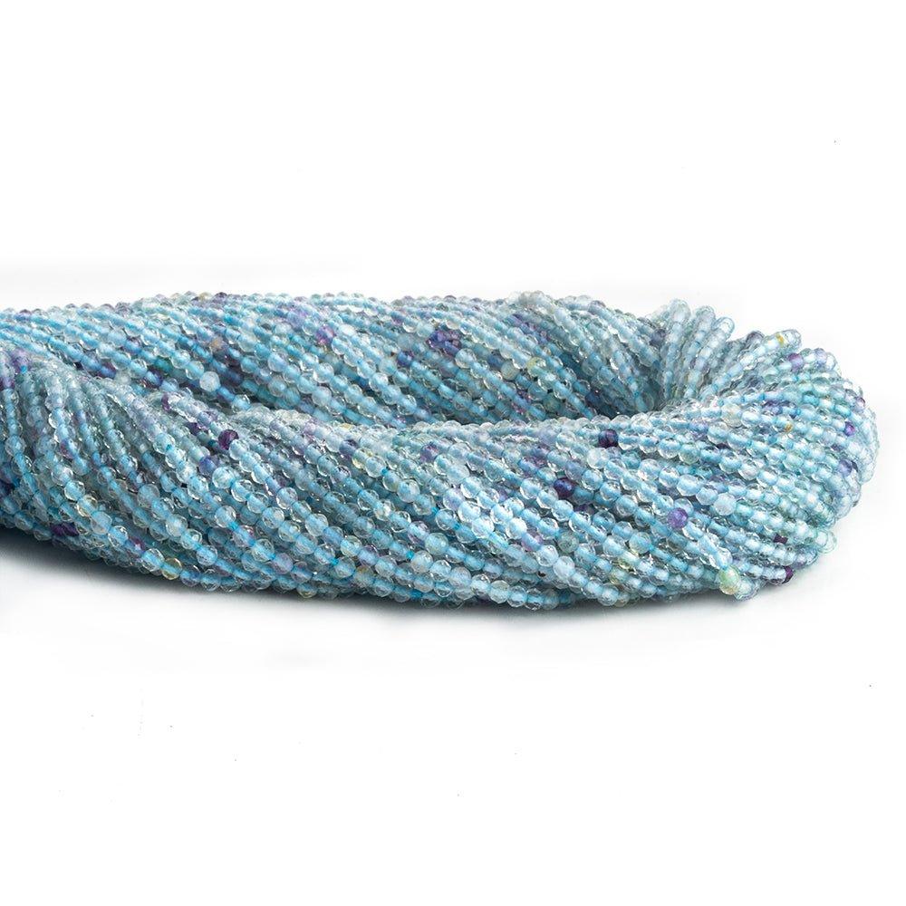 2mm Fluorite Microfaceted Round Beads 12 inch 140 pieces - The Bead Traders