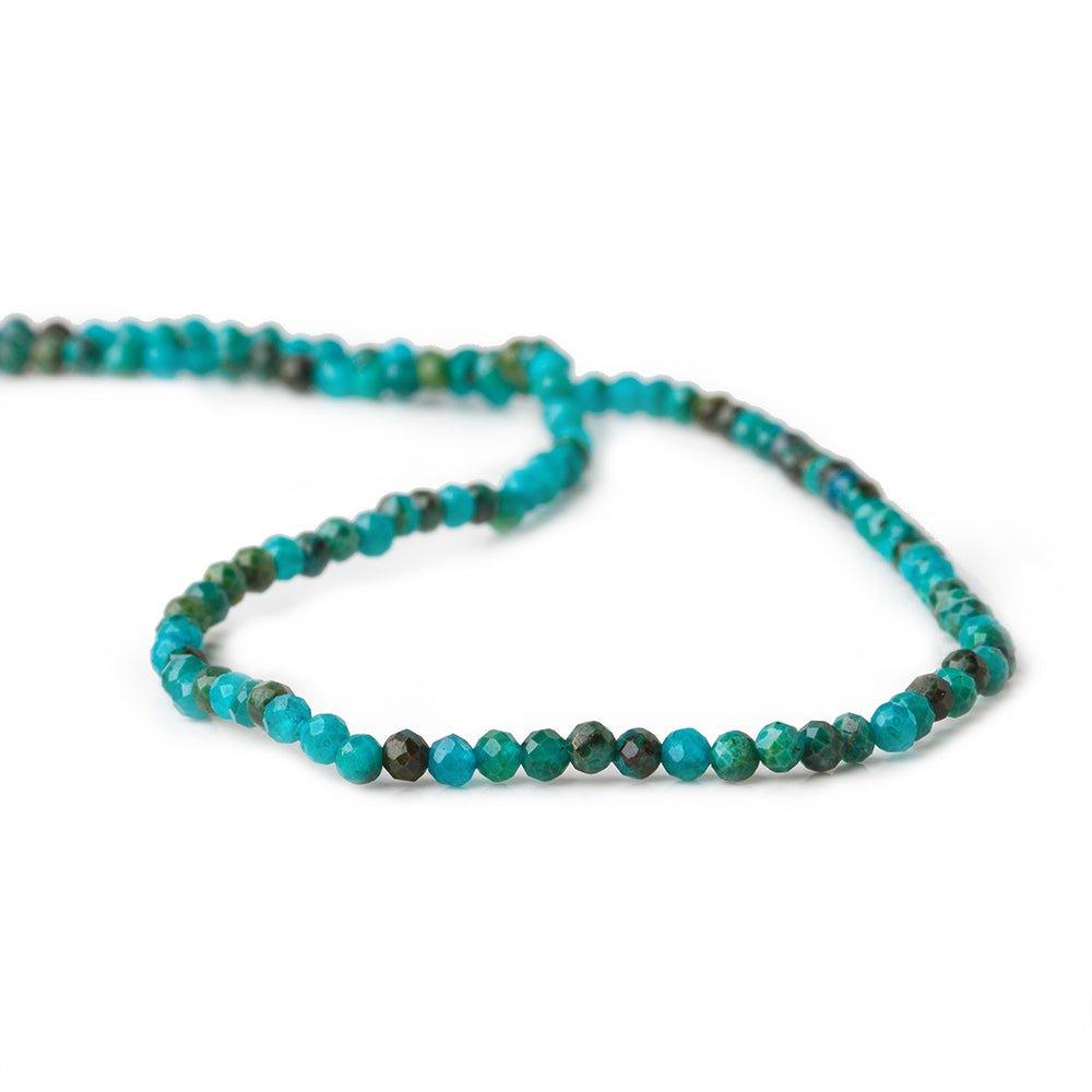 2mm Imitation Chrysocolla microfaceted round beads 13 inch 175 pieces - The Bead Traders