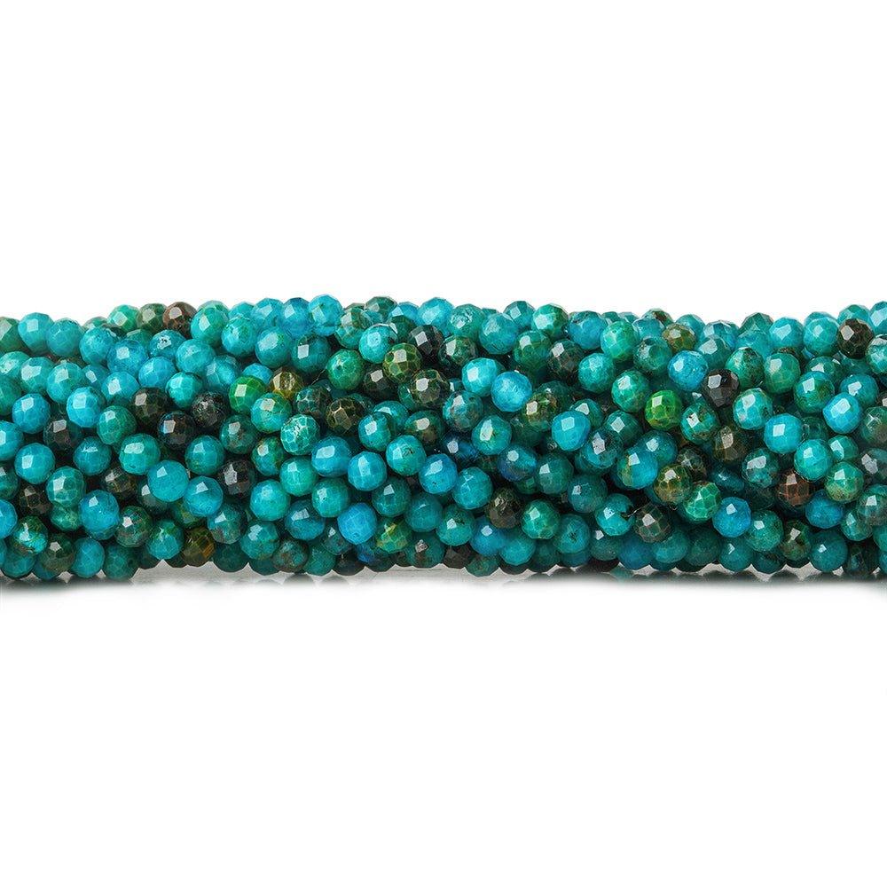 2mm Imitation Chrysocolla microfaceted round beads 13 inch 175 pieces - The Bead Traders