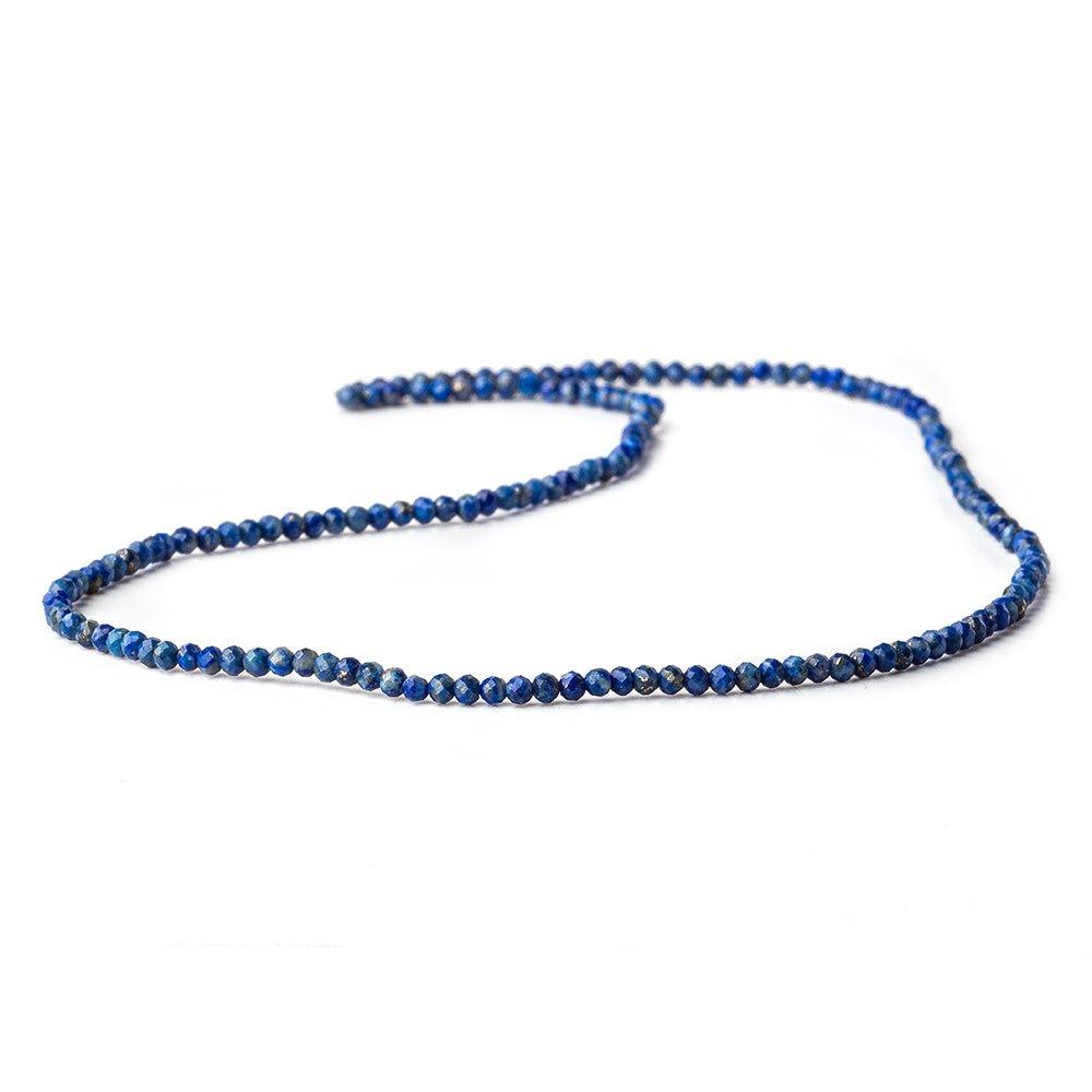 2mm Lapis Lazuli MicroFaceted rondelles 13 inch 155 beads - The Bead Traders