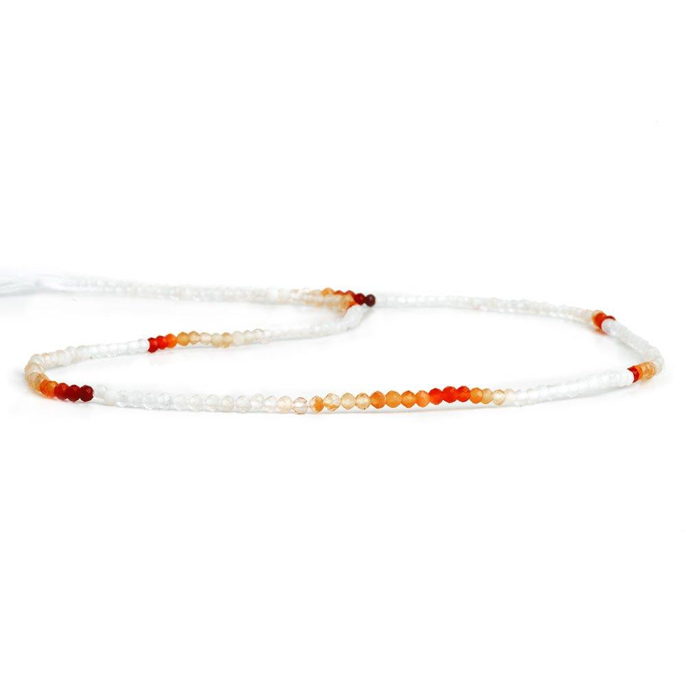 2mm Mexican Fire Opal Microfaceted Round Beads 12 inch 200 pieces - The Bead Traders