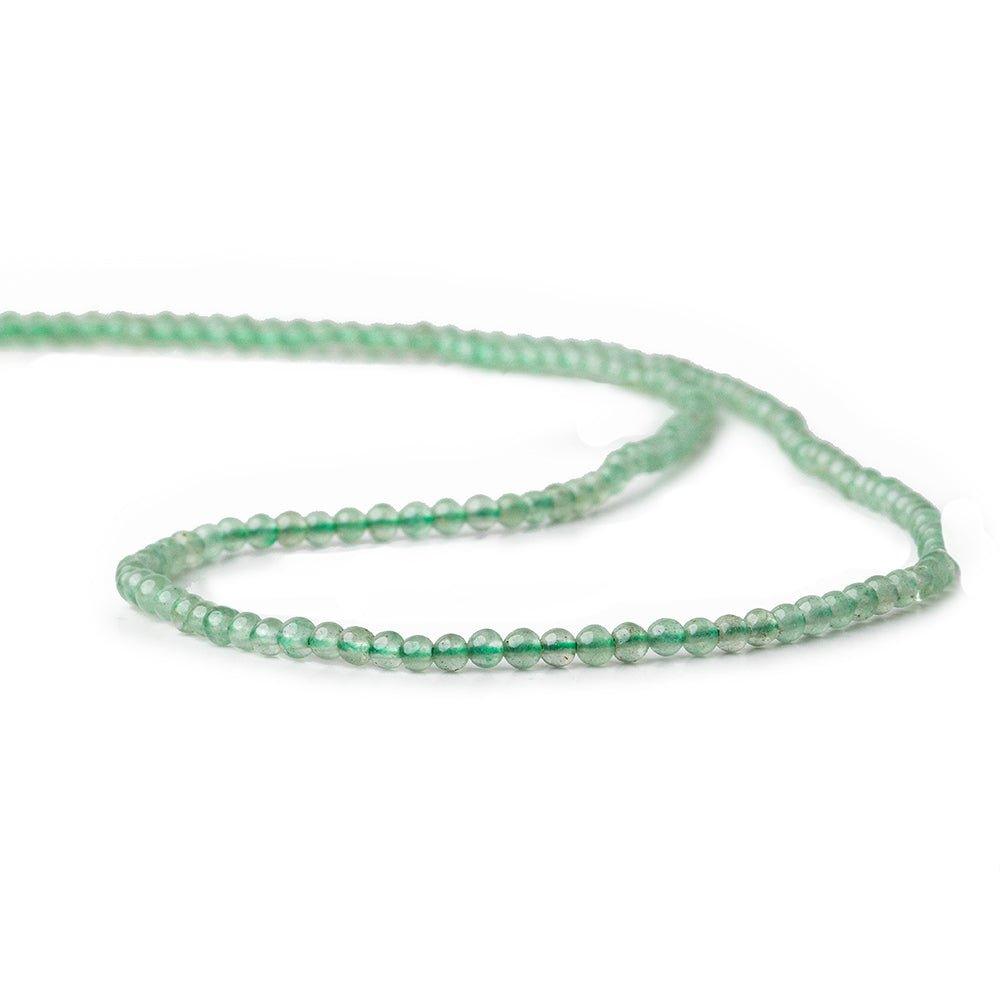 2mm Mint Green Aventurine Plain Round Beads, 15 inch - The Bead Traders