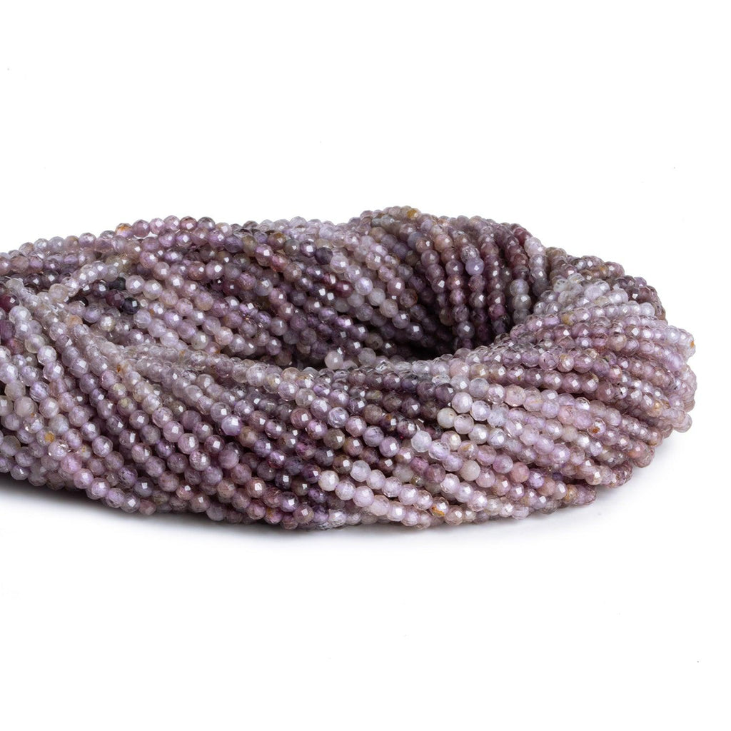 2mm Purple Spinel Microfaceted Rounds 12 inch 150 beads - The Bead Traders