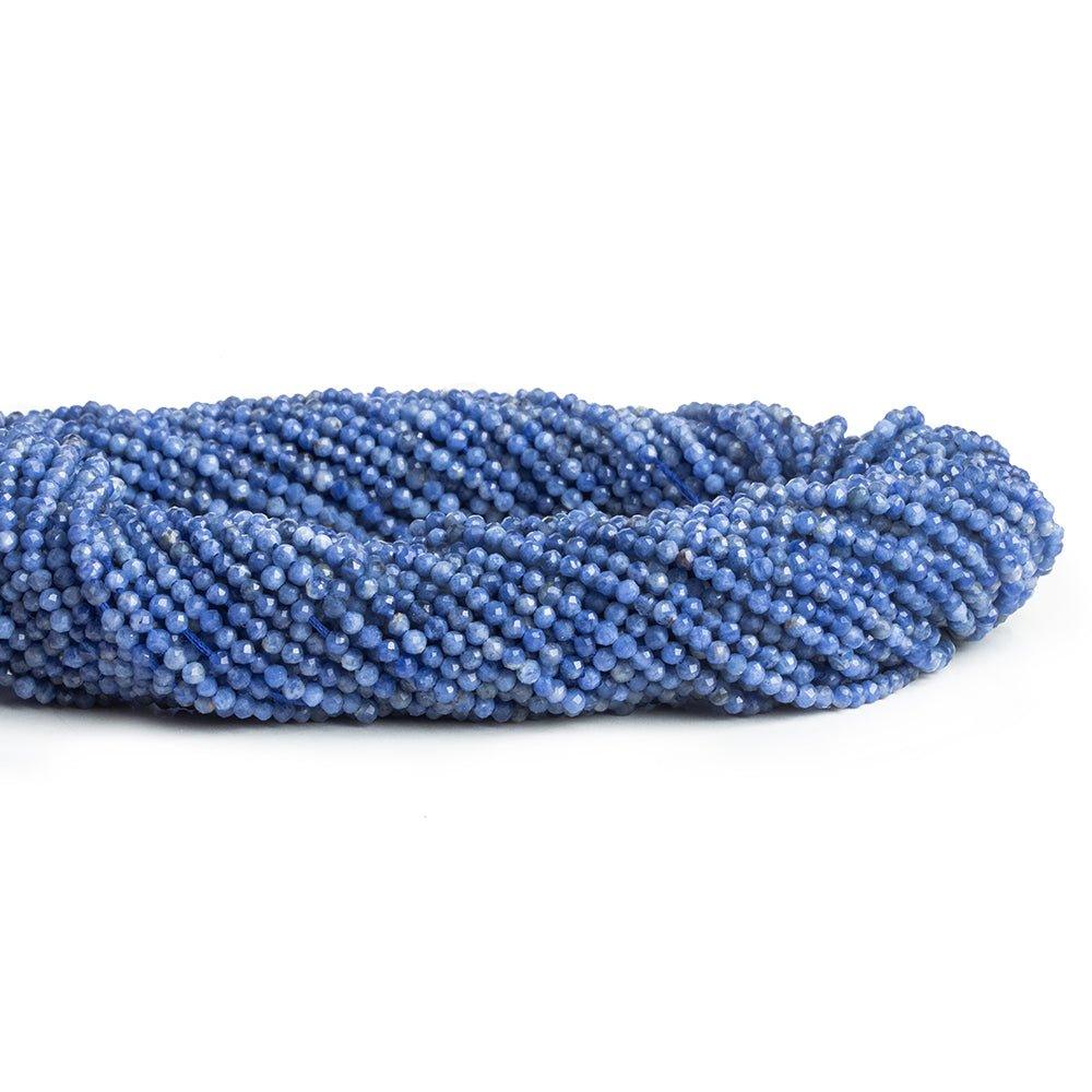 2mm Sodalite Microfaceted Round Beads 12 inch 40 pieces - The Bead Traders