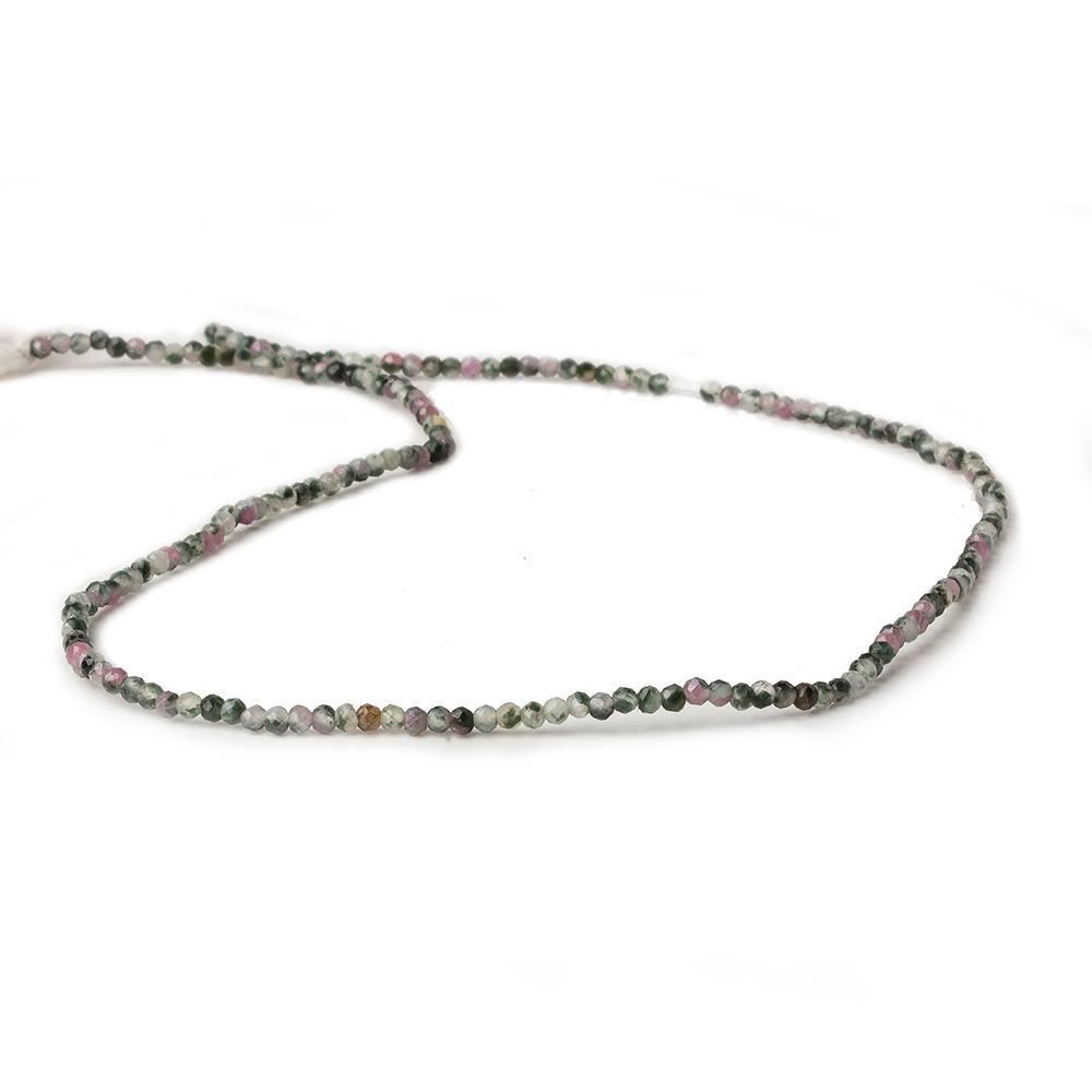 2mm Watermelon Tourmaline micro faceted round beads 12.5 inch 160 pieces - The Bead Traders