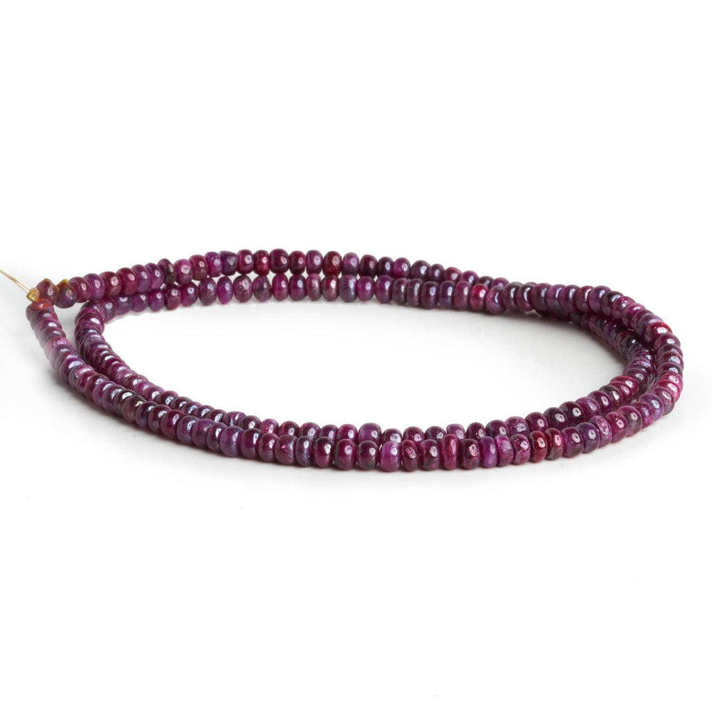 3-3.5mm Mystic Ruby Plain Rondelles 15 inch 160 beads - The Bead Traders