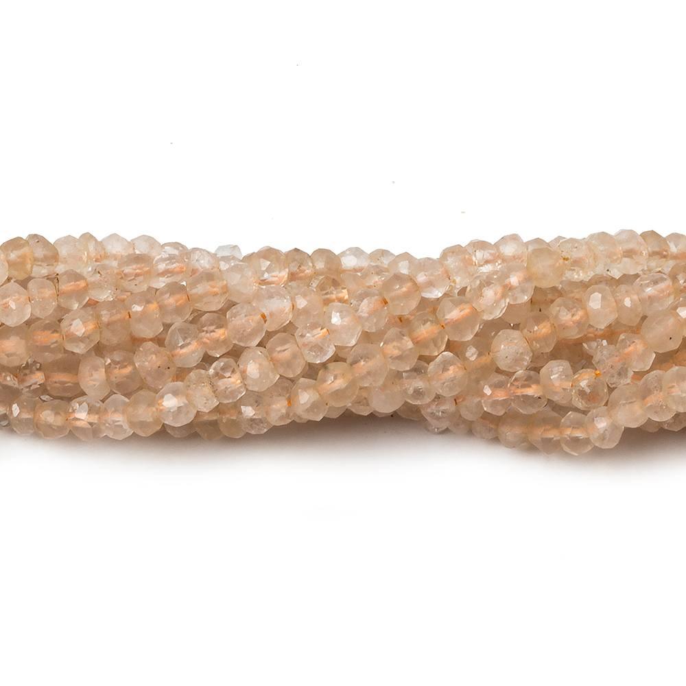 3-4mm Citrine faceted rondelle beads 13 inch 123 pieces - The Bead Traders