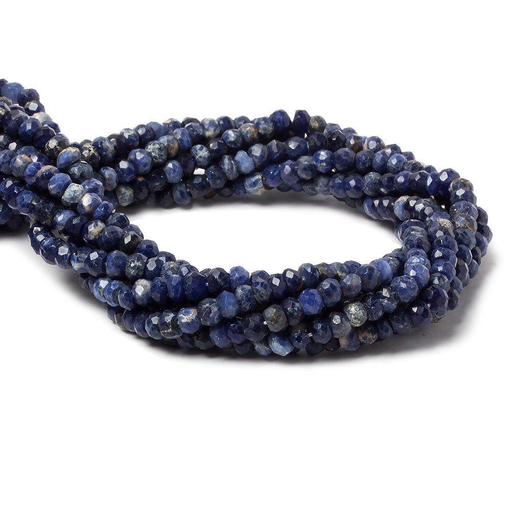 3-4mm Sodalite faceted rondelle beads 12.5 inch 100 pieces - The Bead Traders