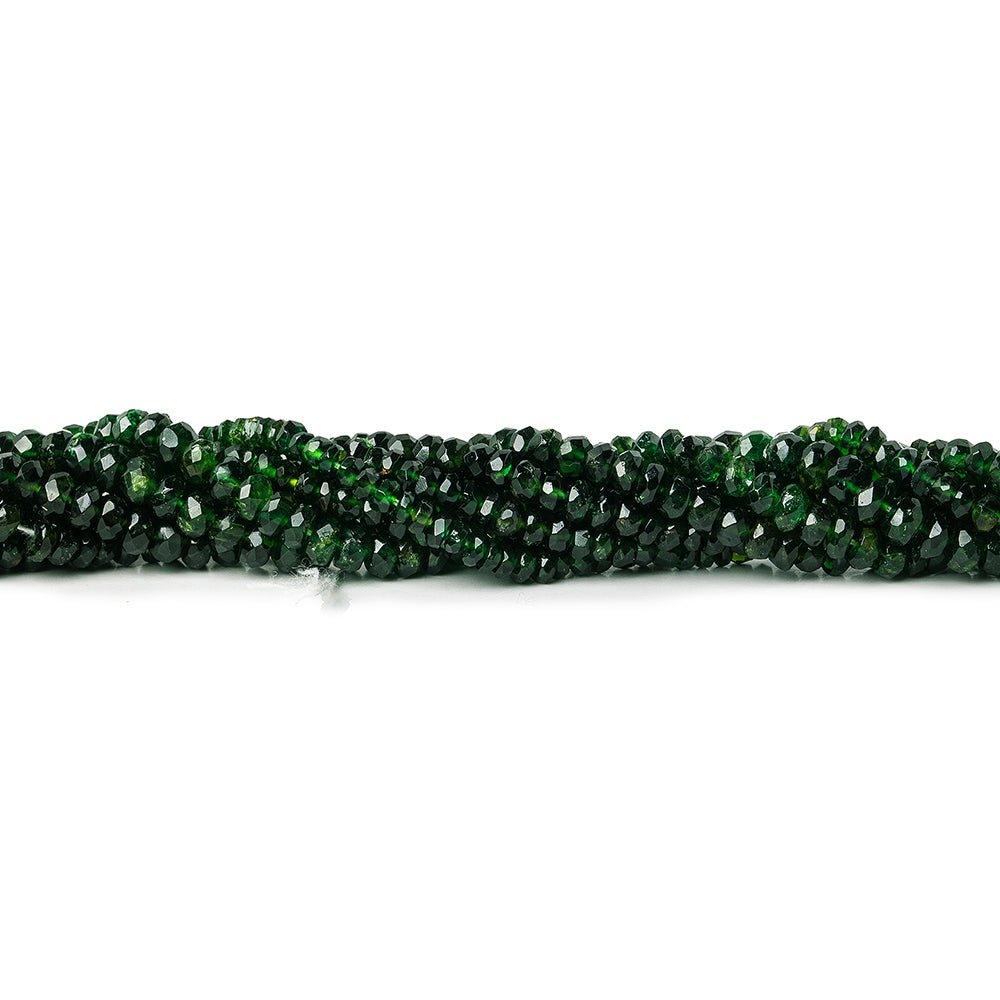 3-5mm Chrome Tourmaline Faceted Rondelle 19 inch 190 pcs - The Bead Traders