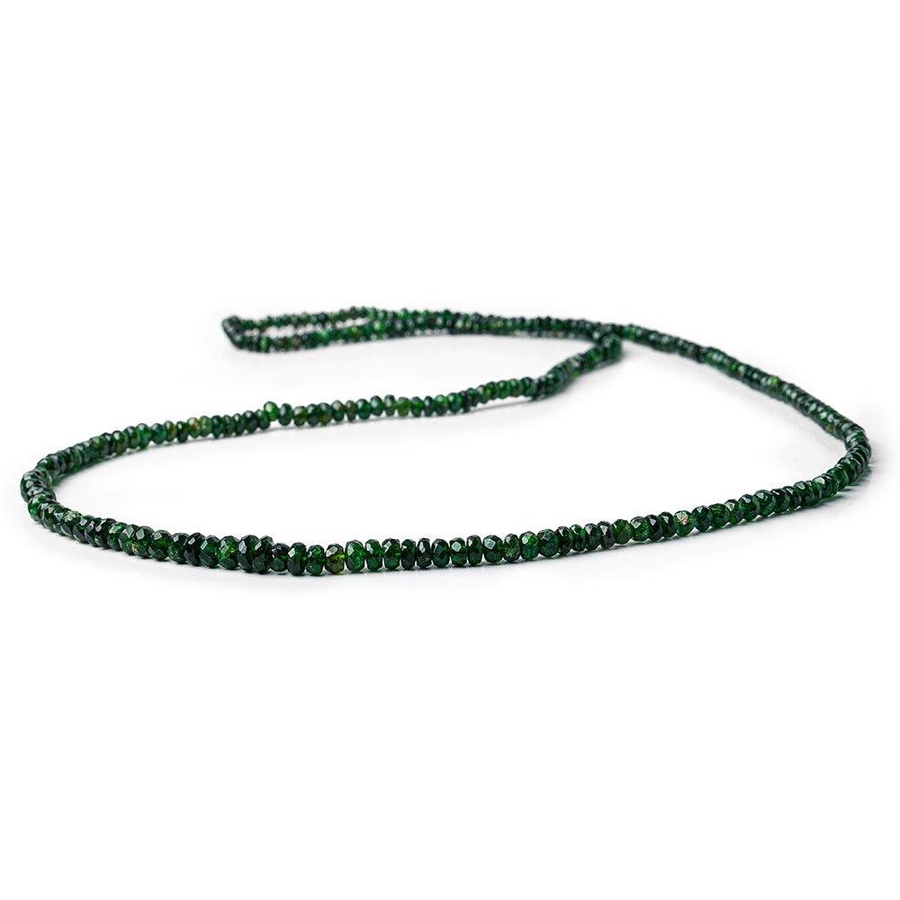 3-5mm Chrome Tourmaline Faceted Rondelle 19 inch 190 pcs - The Bead Traders