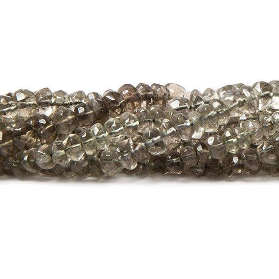 3-5mm Light Smoky Quartz faceted rondelle Beads 13.5 inches 114 pieces - The Bead Traders