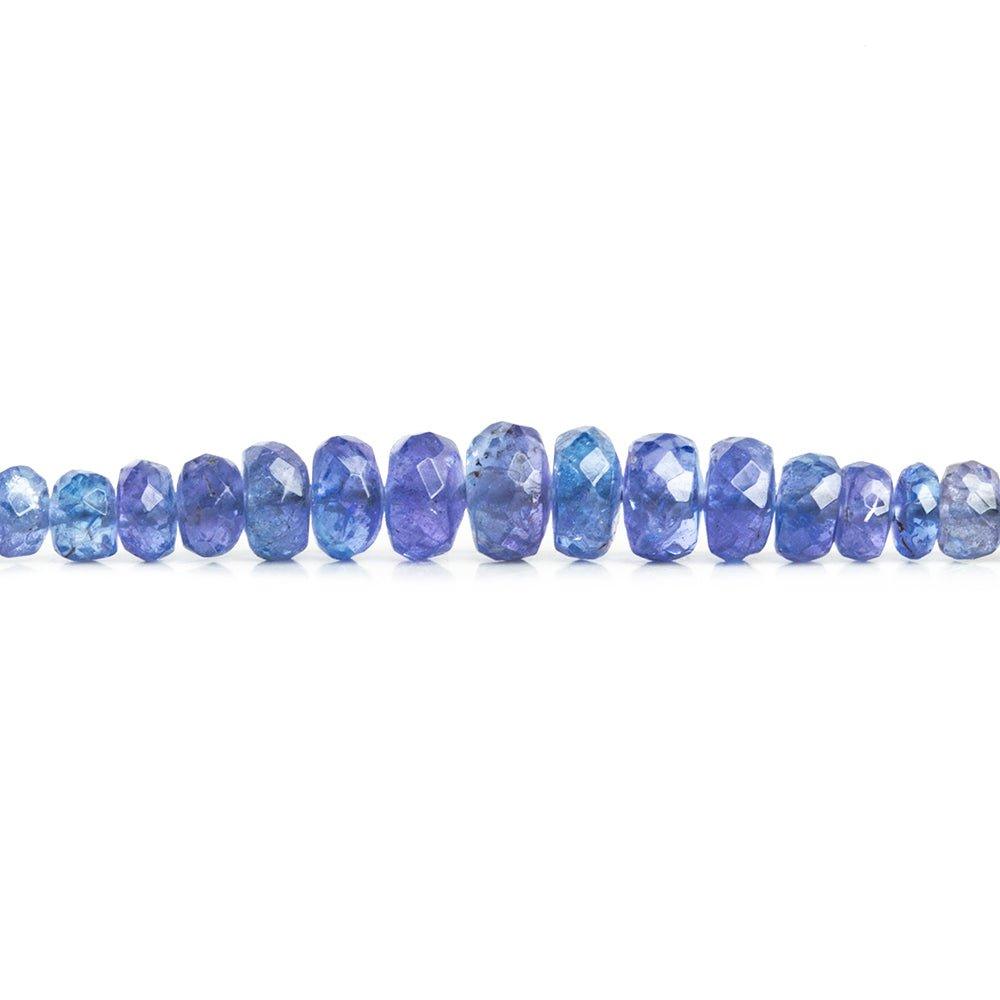 3-6.5mm Tanzanite Faceted Rondelle Beads 15 inch 175 pieces - The Bead Traders