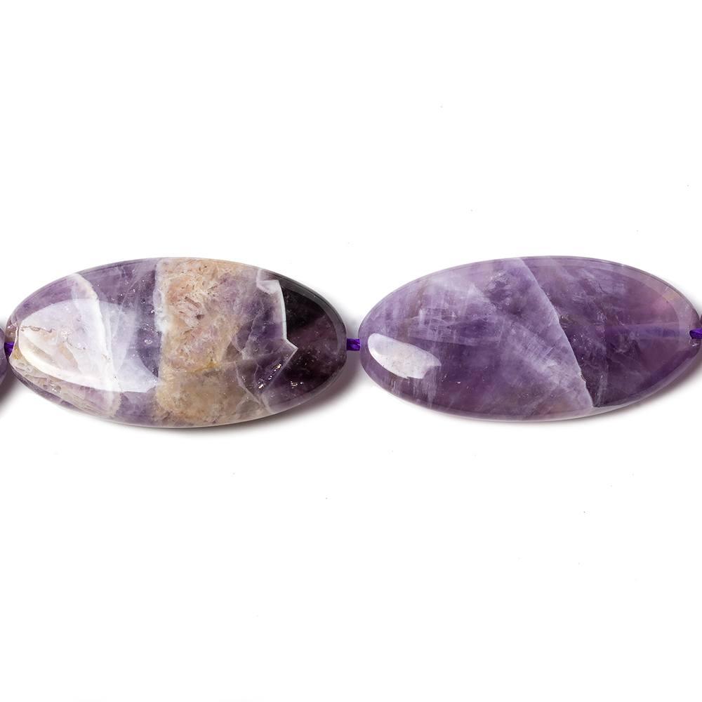 30x15x6mm Cape Amethyst straight drilled plain ovals 15 inch 13 beads - The Bead Traders