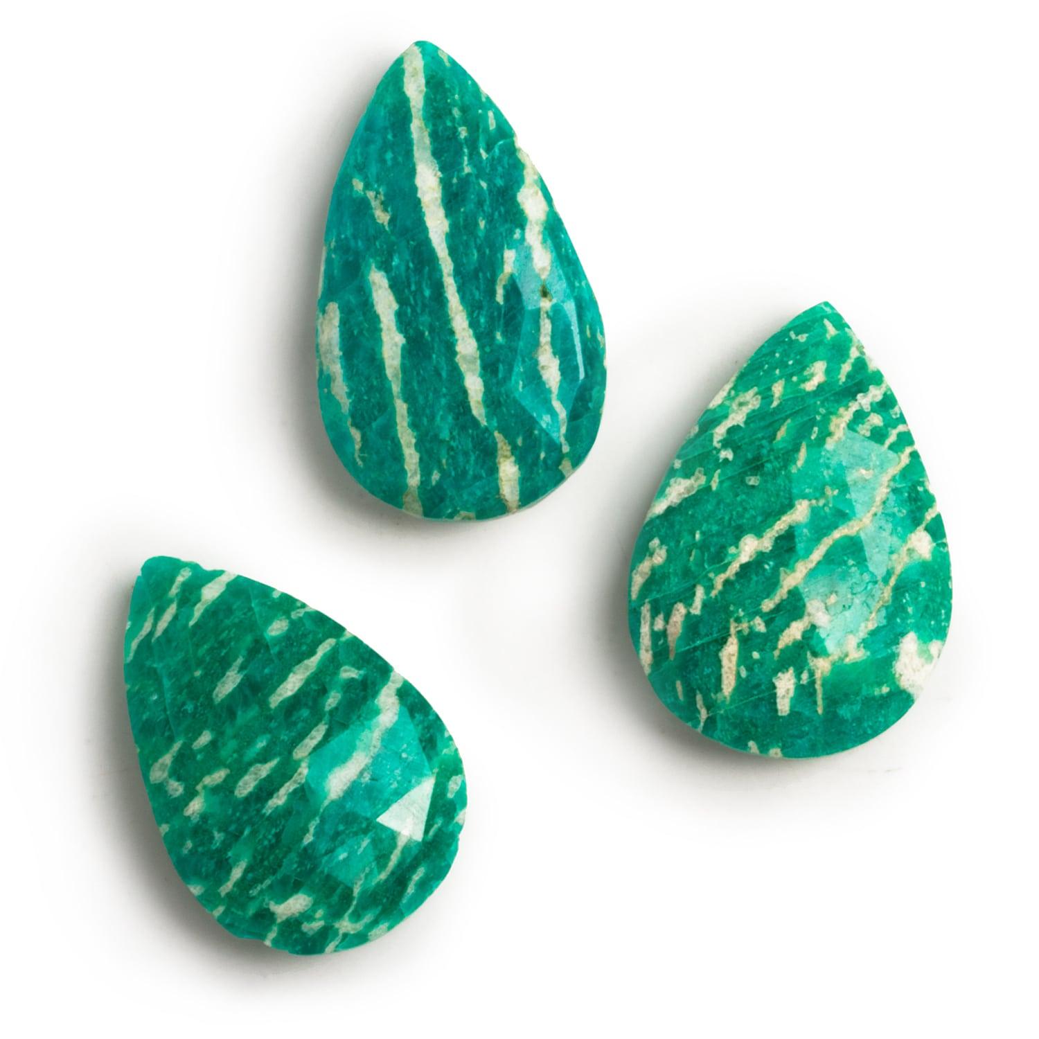31x21mm Russian Amazonite Pear Focal Bead 1 Piece - The Bead Traders