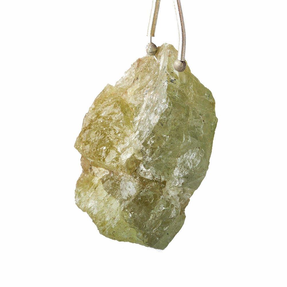32x25mm Emerald and Crystal Quartz Natural Crystal Cluster Pendant 1 piece - The Bead Traders
