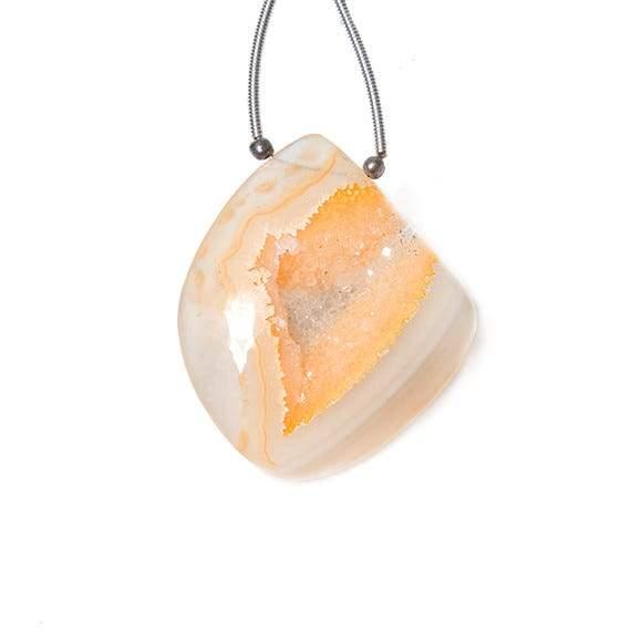 34x28mm Creamsicle Agate Drusy Focal 1 Bead - The Bead Traders