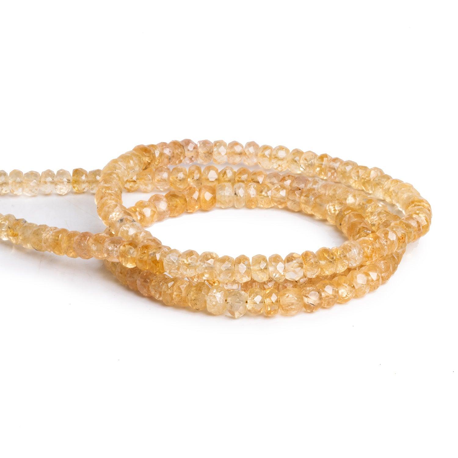 3.5-4mm Imperial Topaz Faceted Rondelles 15 inch 160 beads - The Bead Traders