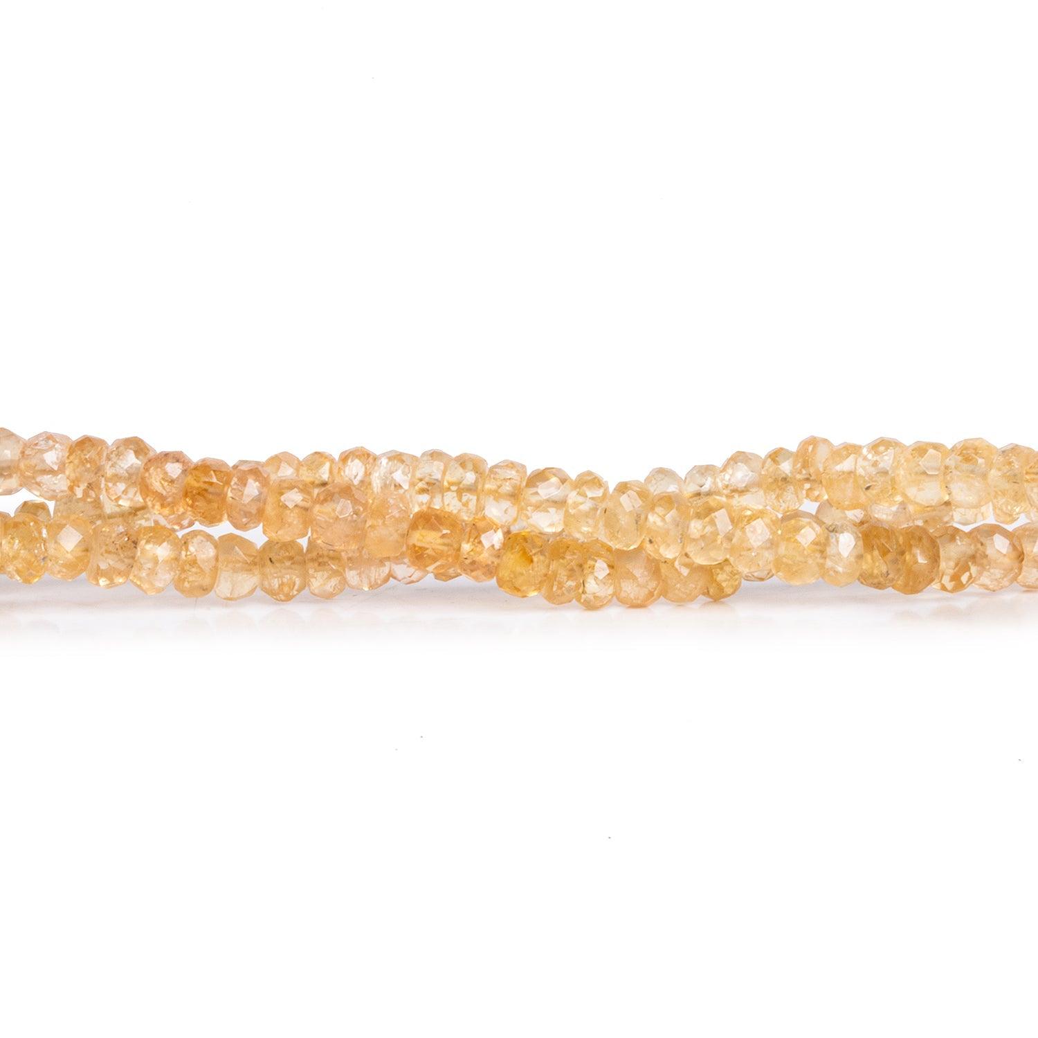 3.5-4mm Imperial Topaz Faceted Rondelles 15 inch 160 beads - The Bead Traders