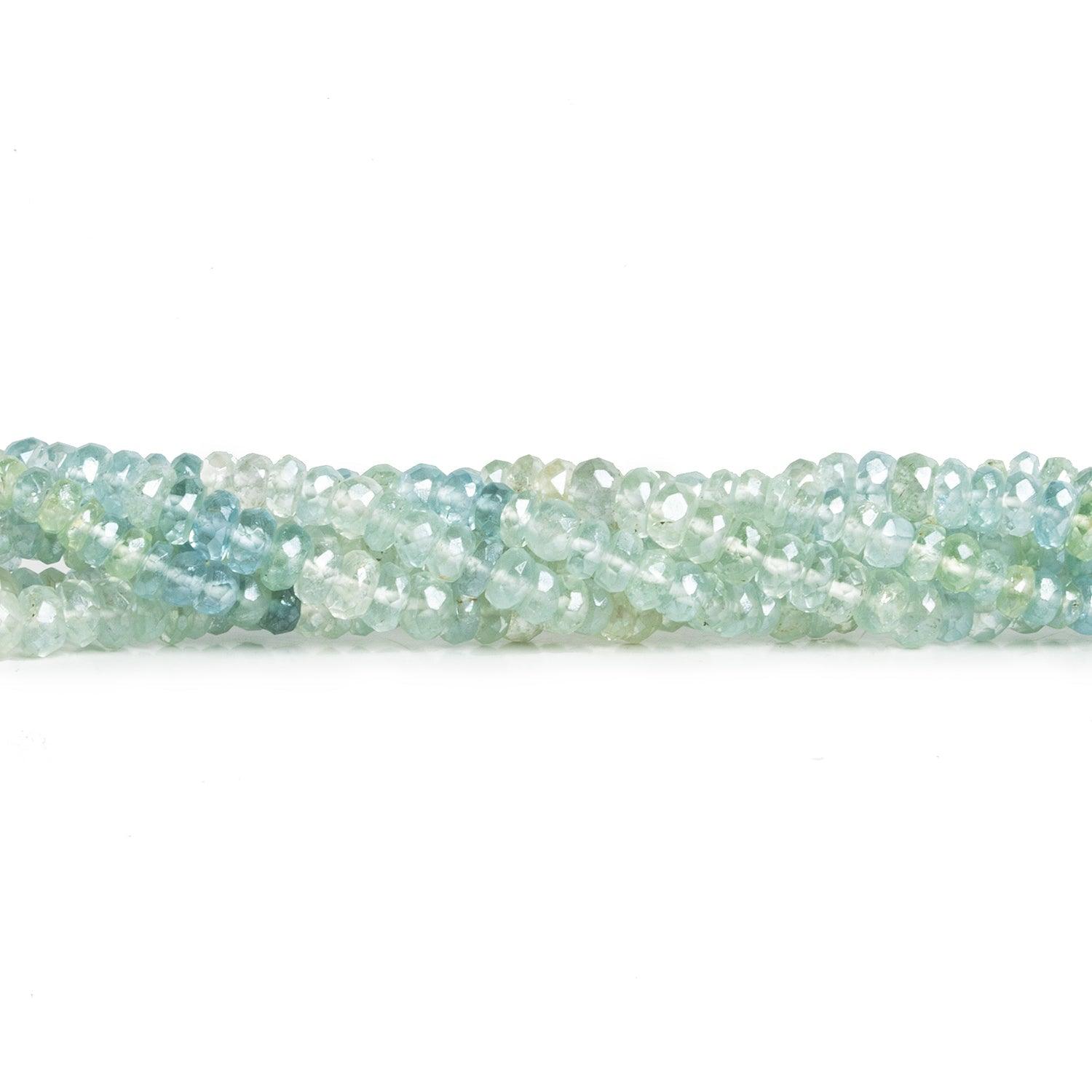 3.5-4mm Mystic Aquamarine Faceted Rondelles 14 inch 155 beads - The Bead Traders