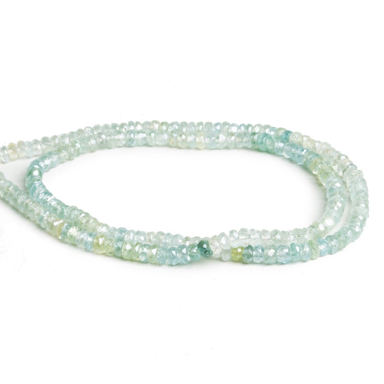 3.5-4mm Mystic Aquamarine Faceted Rondelles 14 inch 155 beads - The Bead Traders