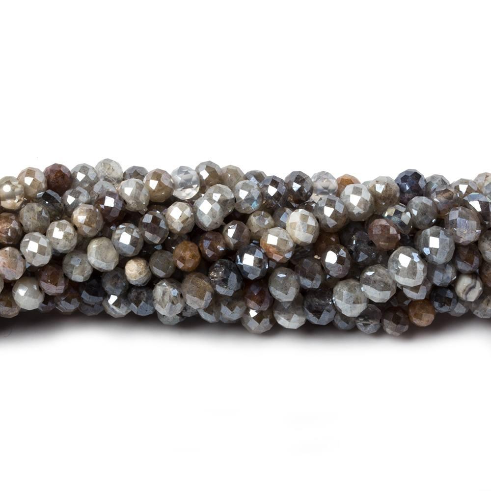 3.5-4mm Mystic Multi Gemstone Mirco-faceted rounds 13 inch 95 beads - The Bead Traders