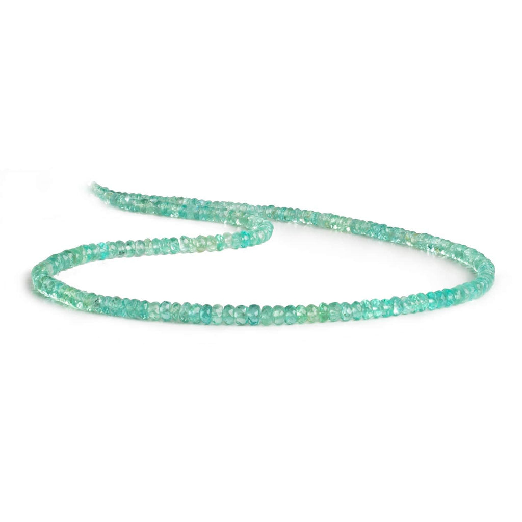 3.5-5mm Apatite Faceted Rondelles 16 inch 190 beads - The Bead Traders