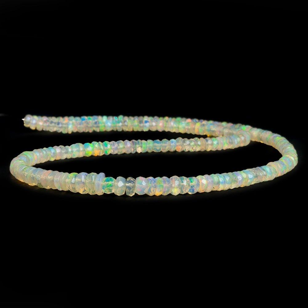 3.5-5mm Ethiopian Opal Faceted Rondelle Beads 16 inch 210 pieces - The Bead Traders