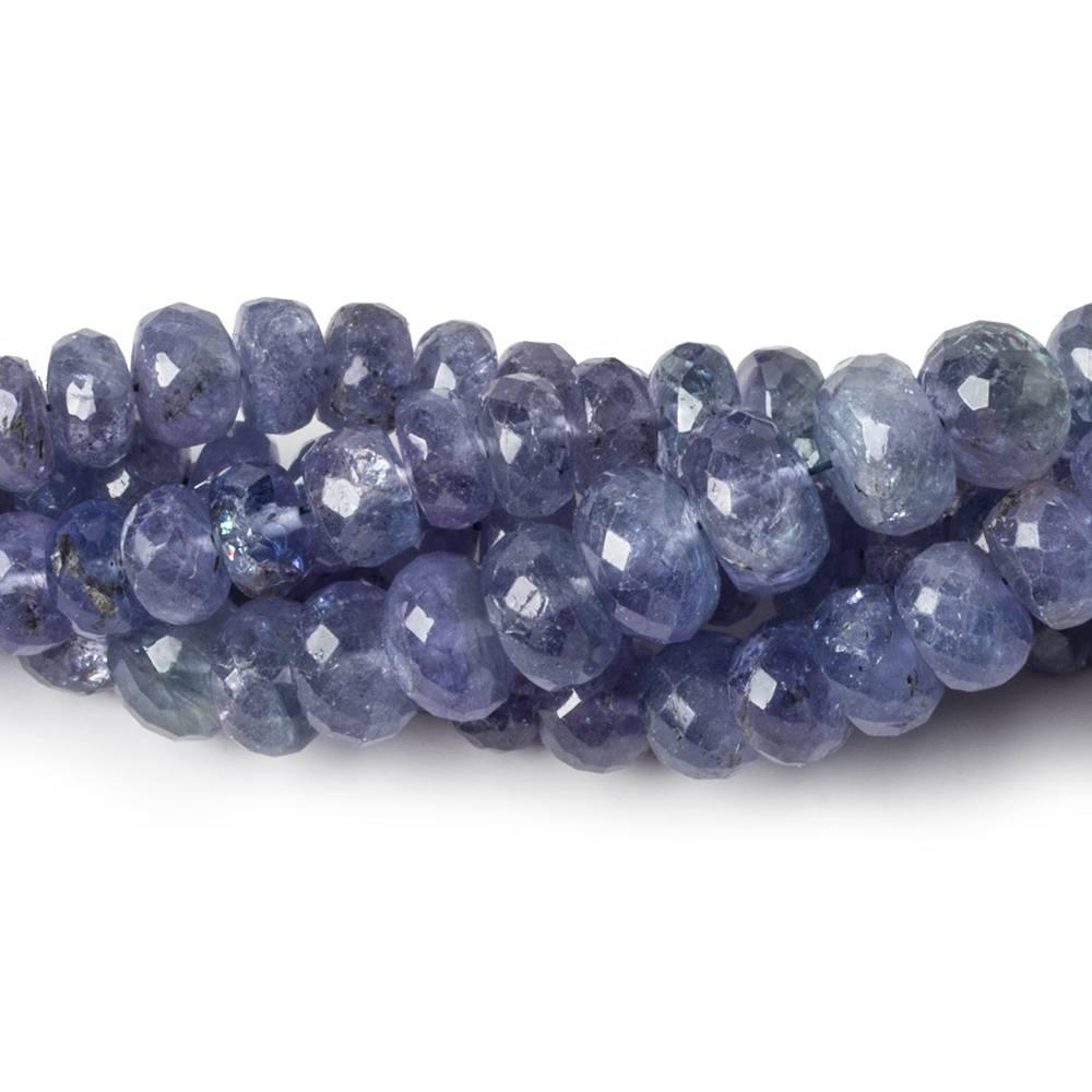 3.5-6mm Tanzanite faceted rondelle beads 18 inch 150 pcs - The Bead Traders