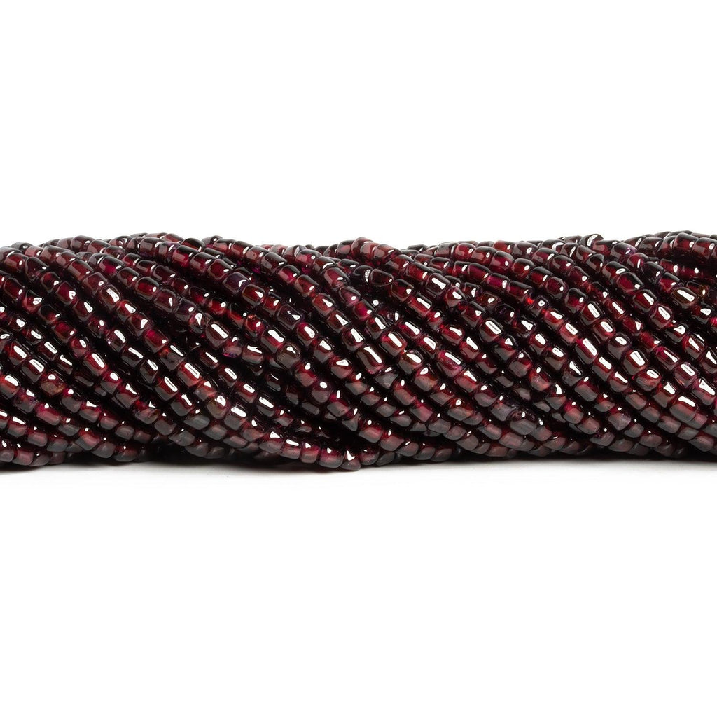 3.5mm Garnet Handcut Heishis 12 inch 125 beads - The Bead Traders
