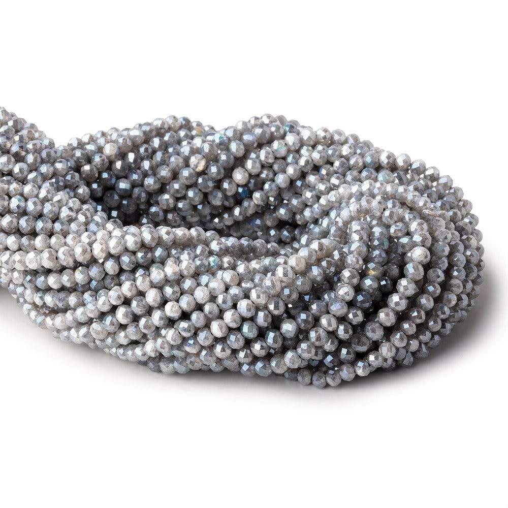 3.5mm Mystic Labradorite Micro Faceted Rondelle Beads 13 inch 104 pieces - The Bead Traders